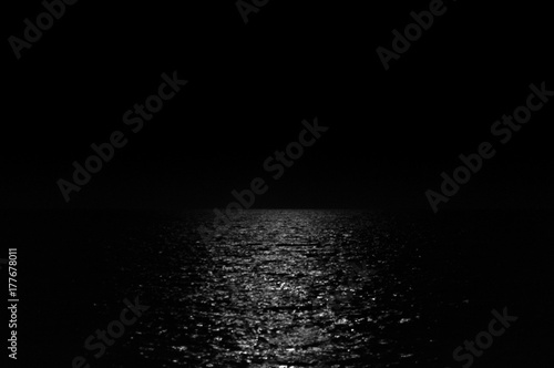 Moonlight shine on the Ocean