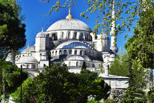 Fotografie Sultan Ahmed Mosque or Blue Mosque in Istanbul, Turkey