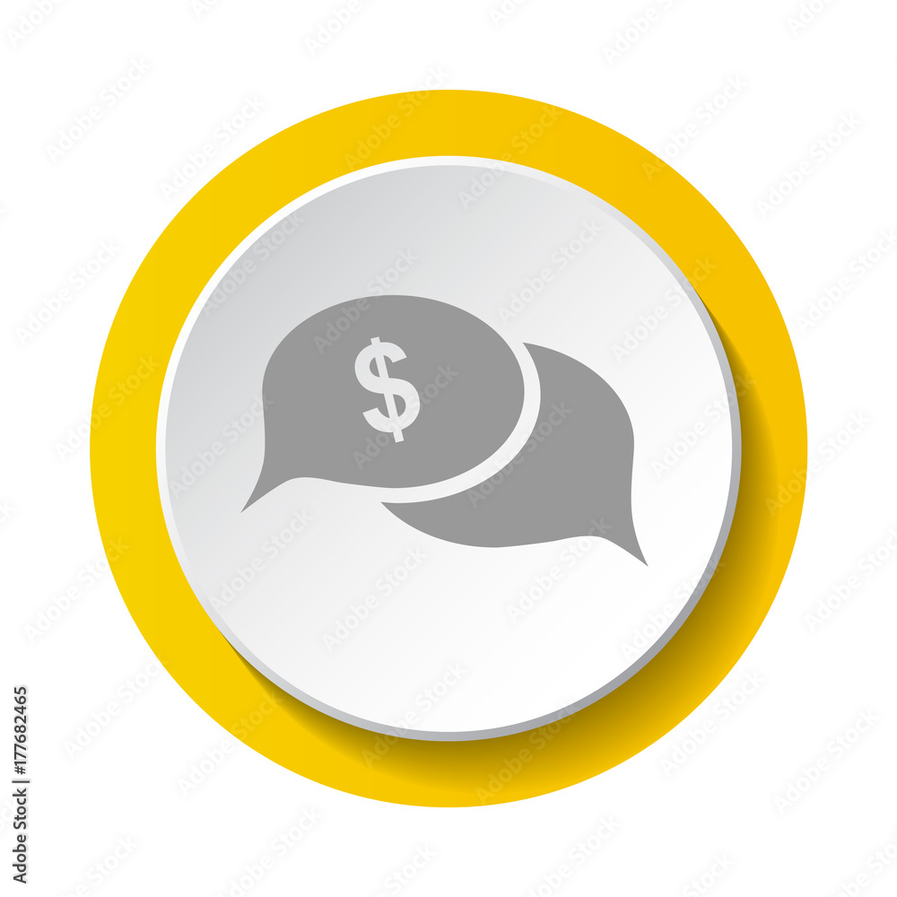 Chat - 3d button isolated on white background. Vector. Chat - 3d button isolated on white background. Vector.
