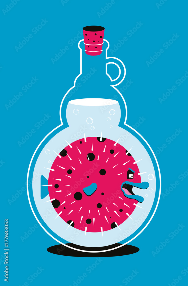 Puffer Fish In Jar Stock Illustration Adobe Stock