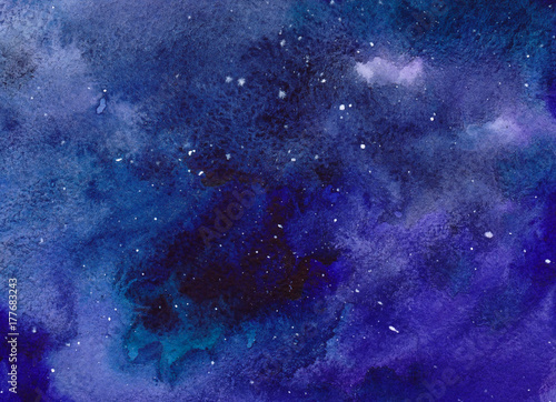 Watercolor space background