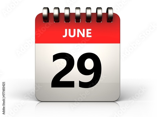 3d 29 june calendar