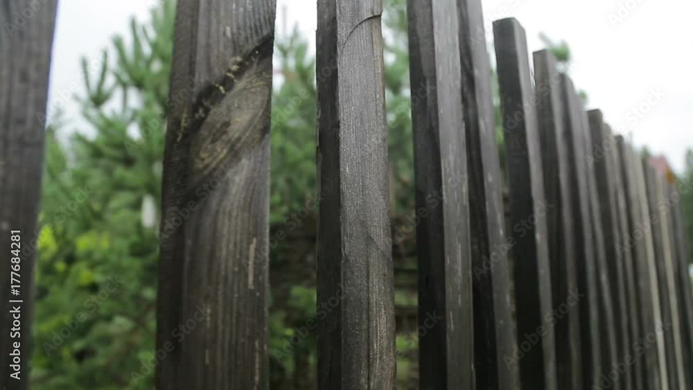 Wooden fence in the village_3 Wooden fence in the village_3