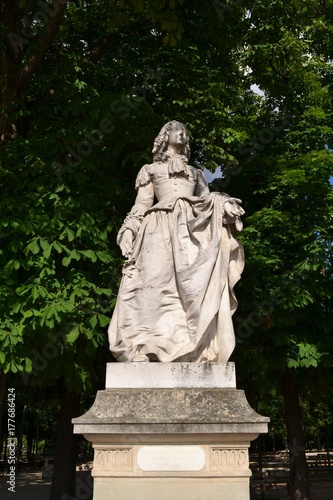 Statue of Anne Marie Louise d'Orleans, in Jardin du Luxembourg, tourist attraction in Paris, France