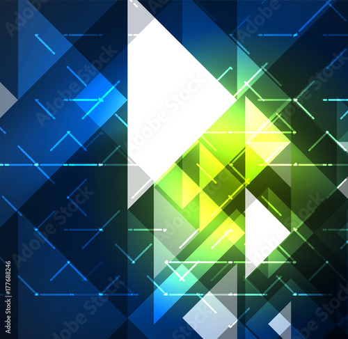 Cosmic electric background with shiny glowing plexus electricity impulses