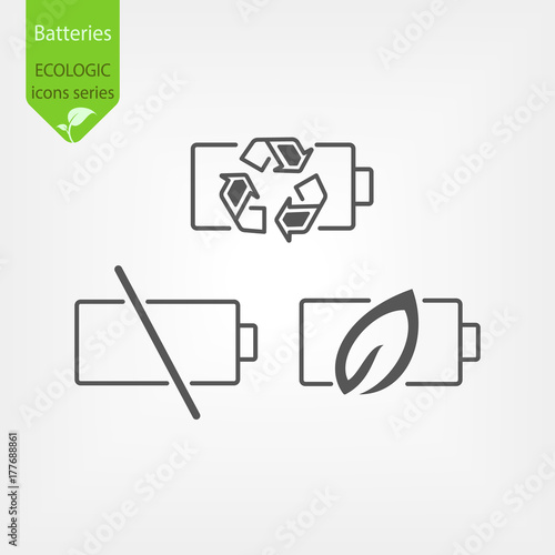Simple Set of Batteries Related Vector Line Icons. Contains such Icons as Car Charge Station, Recycle, Phone Charging, Battery Life Time and more. Editable Stroke. 48x48 Pixel Perfect.
