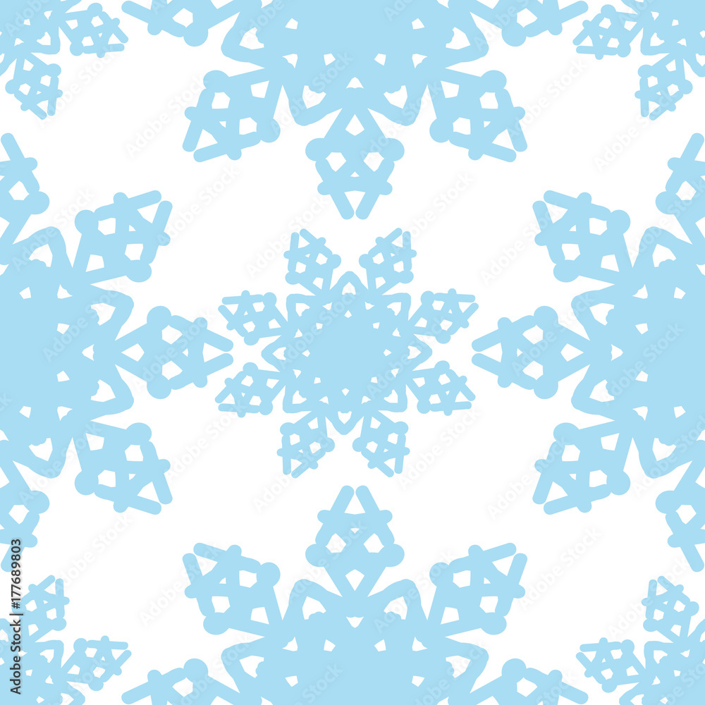 Seamless pattern with snowflake on the white background Seamless pattern with snowflake on the white background