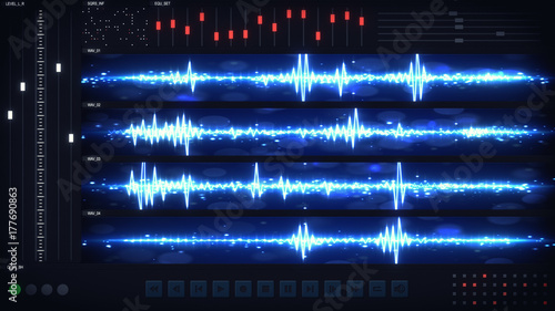 Obraz na płótnie User interface of audio editing software