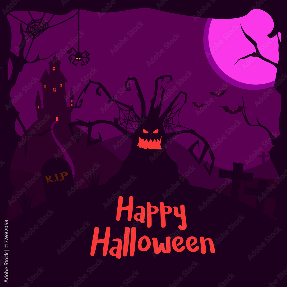 Crazy fun and spooky vector illustration. Happy halloween! Crazy fun and spooky vector illustration. Happy halloween!