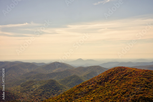 North Georgia Mountain View from Atop Brasstown Bald photo