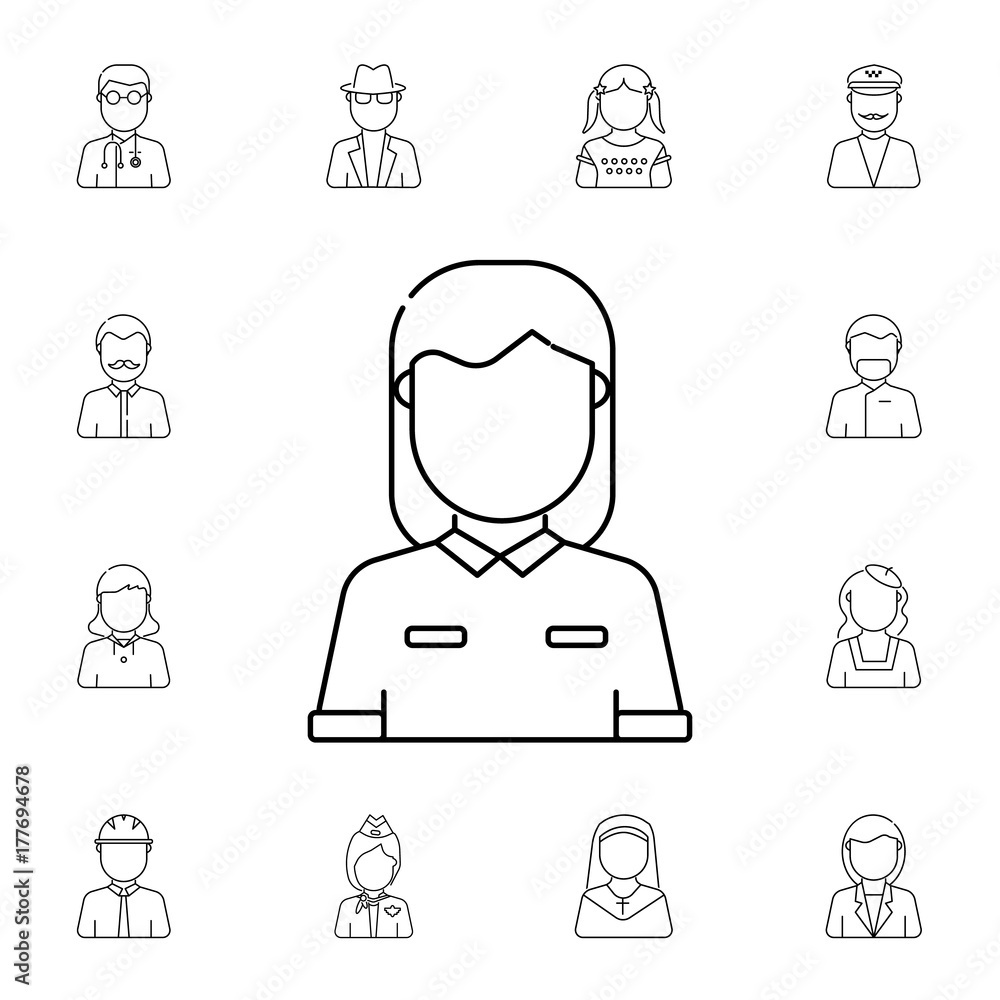 Woman / Female Avatar. Set of avatar icons Woman / Female Avatar. Set of avatar icons