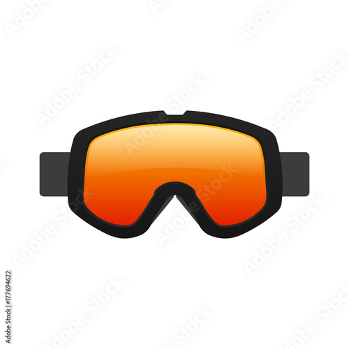 Snowboard  goggles vector illustration.