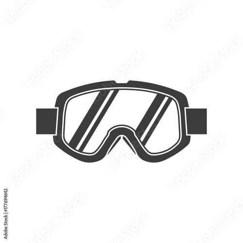 Snowboard goggles vector illustration.