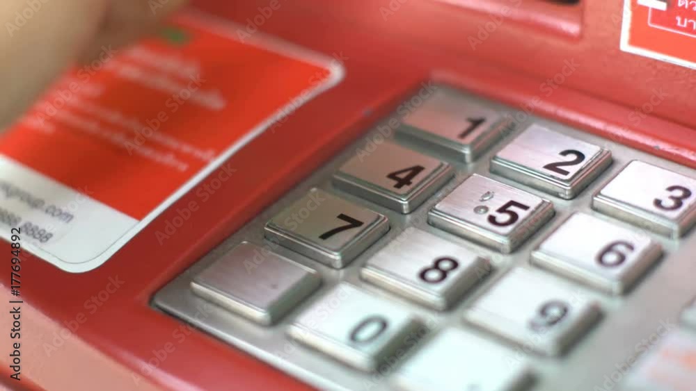 Female hand typing PIN code number on ATM machine 4k UHD (3840x2160)
Female hand typing PIN code number on ATM machine 4k UHD (3840x2160)