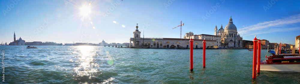 Naklejka premium Panoramic View on the Basilica Santa Maria in Venice