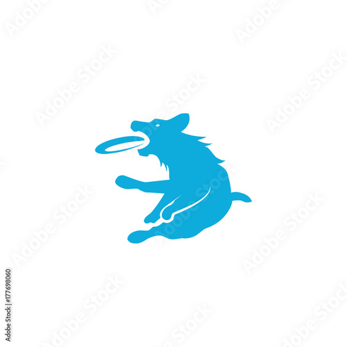 Train Dog Animal logo