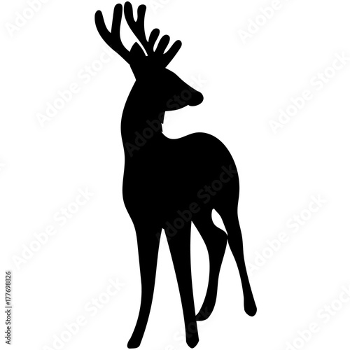 Vector Silhouette of Deer
