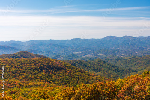 Autumn Landscape of the Blue Ridge Mountain Range