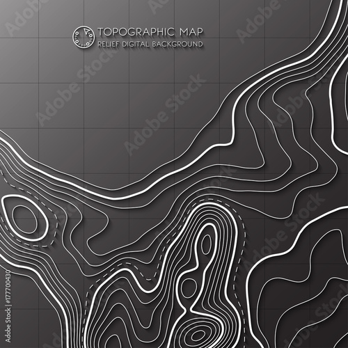 Map line of topography. Vector abstract topographic map concept with space for your copy