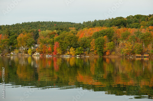 Fall colors with reflection at the lake 5 © Steve Samoyedny