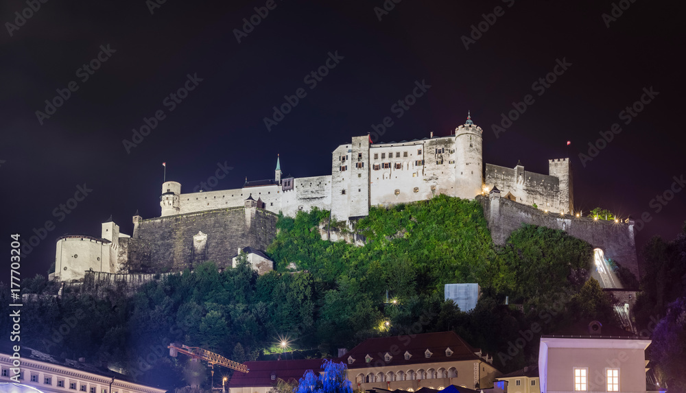 Hohensalzburg Castle (Festung Hohensalzburg) in Salzburg, Austri