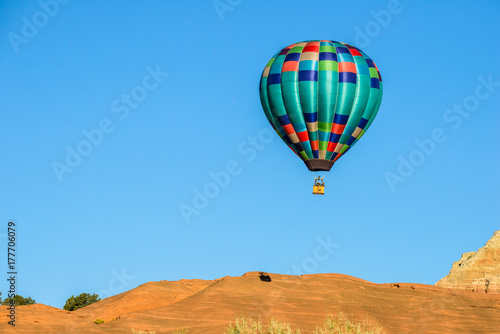 Hot Air Balloon over Red Rock