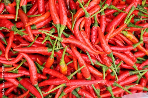 Fresh chilli for cooking in the market