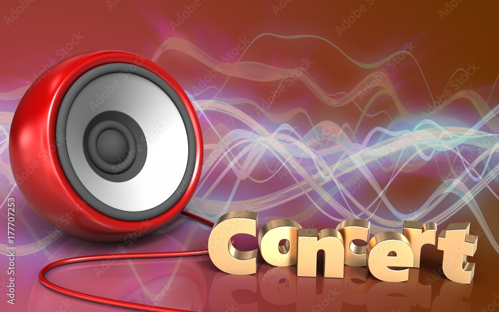 Fototapeta premium 3d concert sign blank