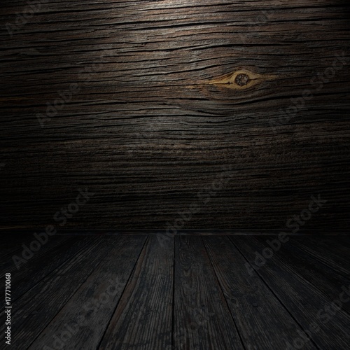 Dark wooden wall