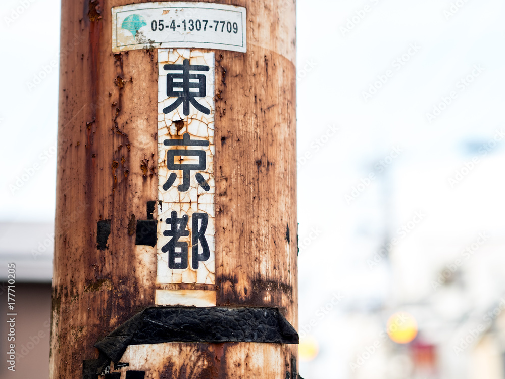 Fototapeta premium 東京都の電柱