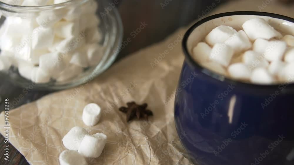 Homemade cocoa and marshmallows. Homemade cocoa and marshmallows.