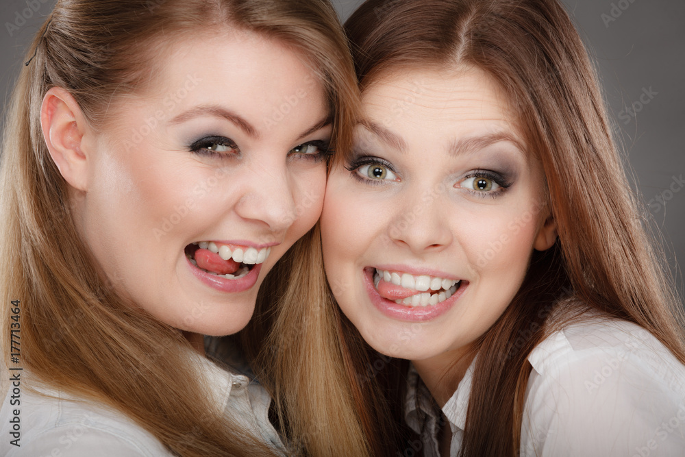 Charming positive female siblings. Charming positive female siblings.