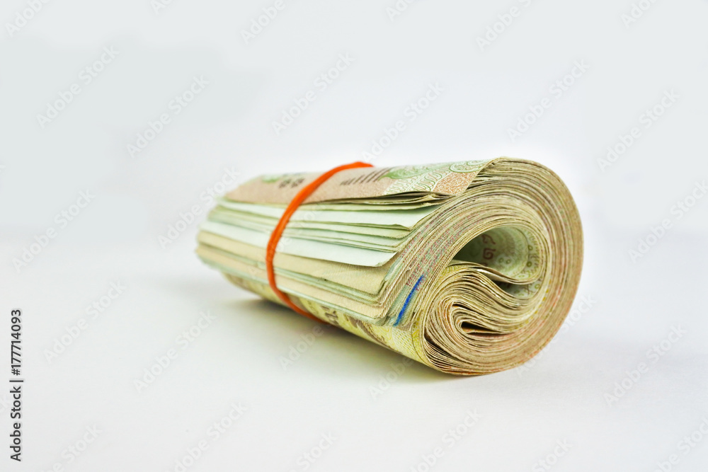 Photo banknote is used in business design related to finance, stocktaking, investments and savings. On a white background Photo banknote is used in business design related to finance, stocktaking, investments and savings. On a white background