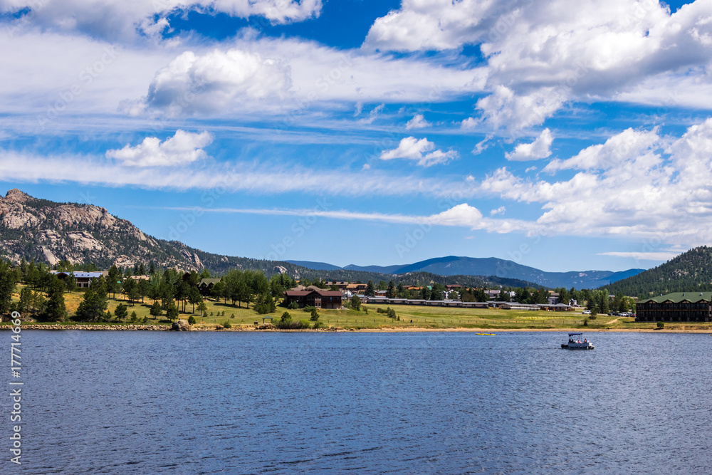 Summer holidays in the USA. Fishing on Grand Lake in Colorado Summer holidays in the USA. Fishing on Grand Lake in Colorado
