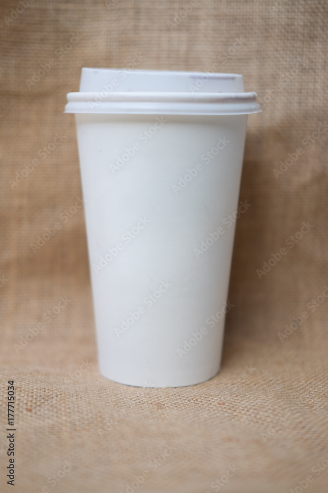 Mock up of clean carton coffee cup Mock up of clean carton coffee cup