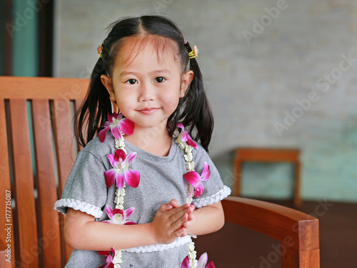 Asian child girl Respect 