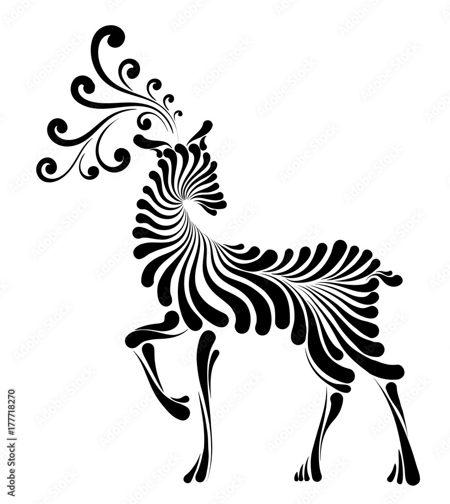 Fototapeta premium fairy-tale graphic deer