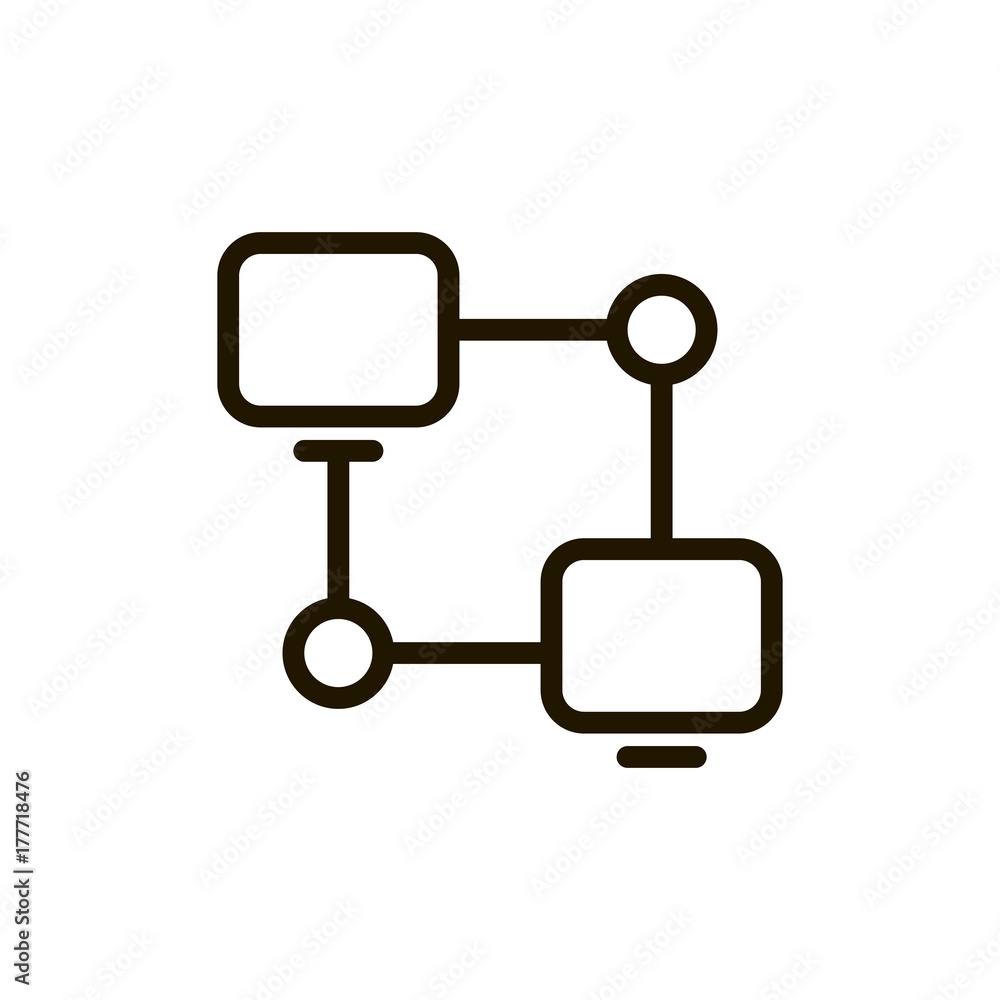 Flat line icon Flat line icon