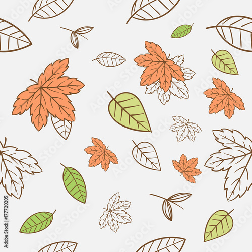 autumn leaf pattern background