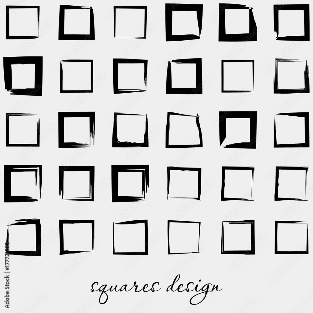 Set squares isolated on white background. handmade. It can be used in the design of packaging, brochures, logos, etc. Set squares isolated on white background. handmade. It can be used in the design of packaging, brochures, logos, etc.