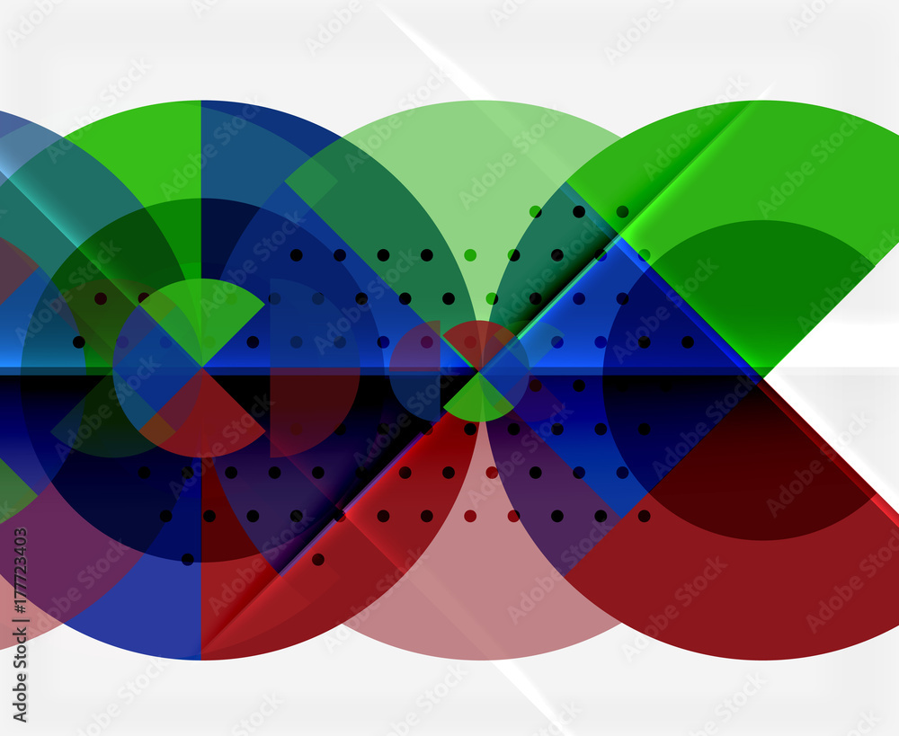 Circle elements on black background Circle elements on black background