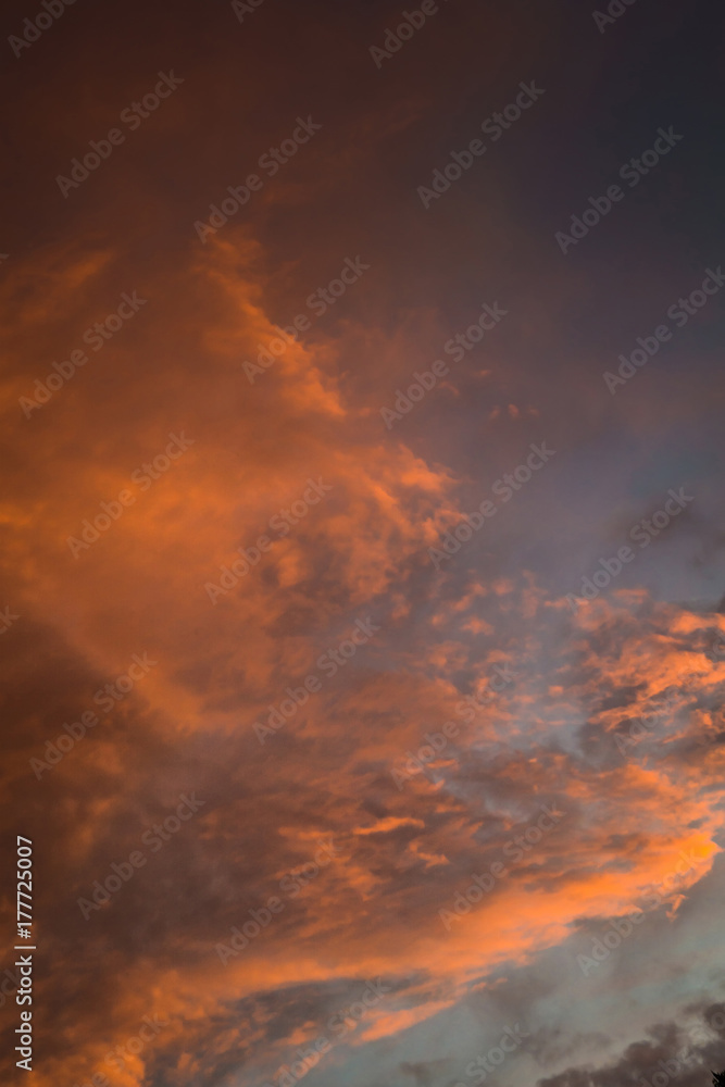 Red Sunset Clouds