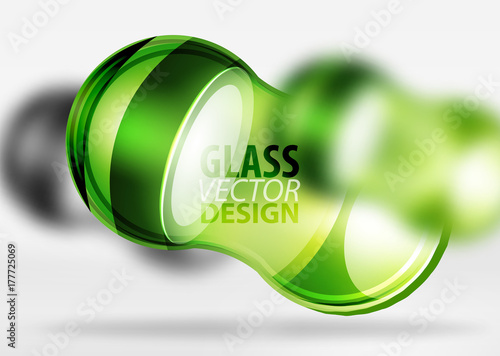 3d techno glass bubble design