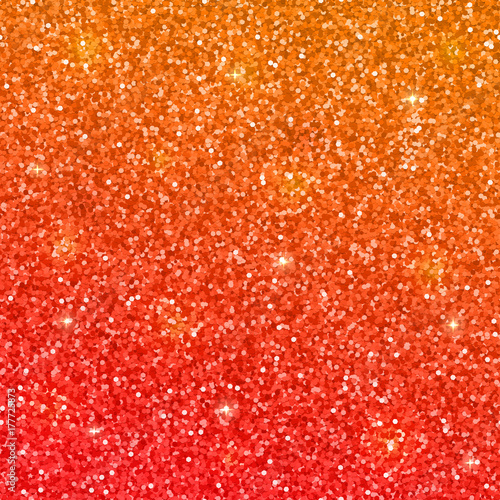 Orange red glitter background. Vector