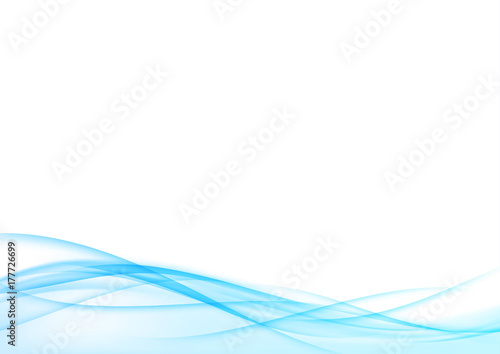 Blue mild soft futuristic smooth abstract wave banner