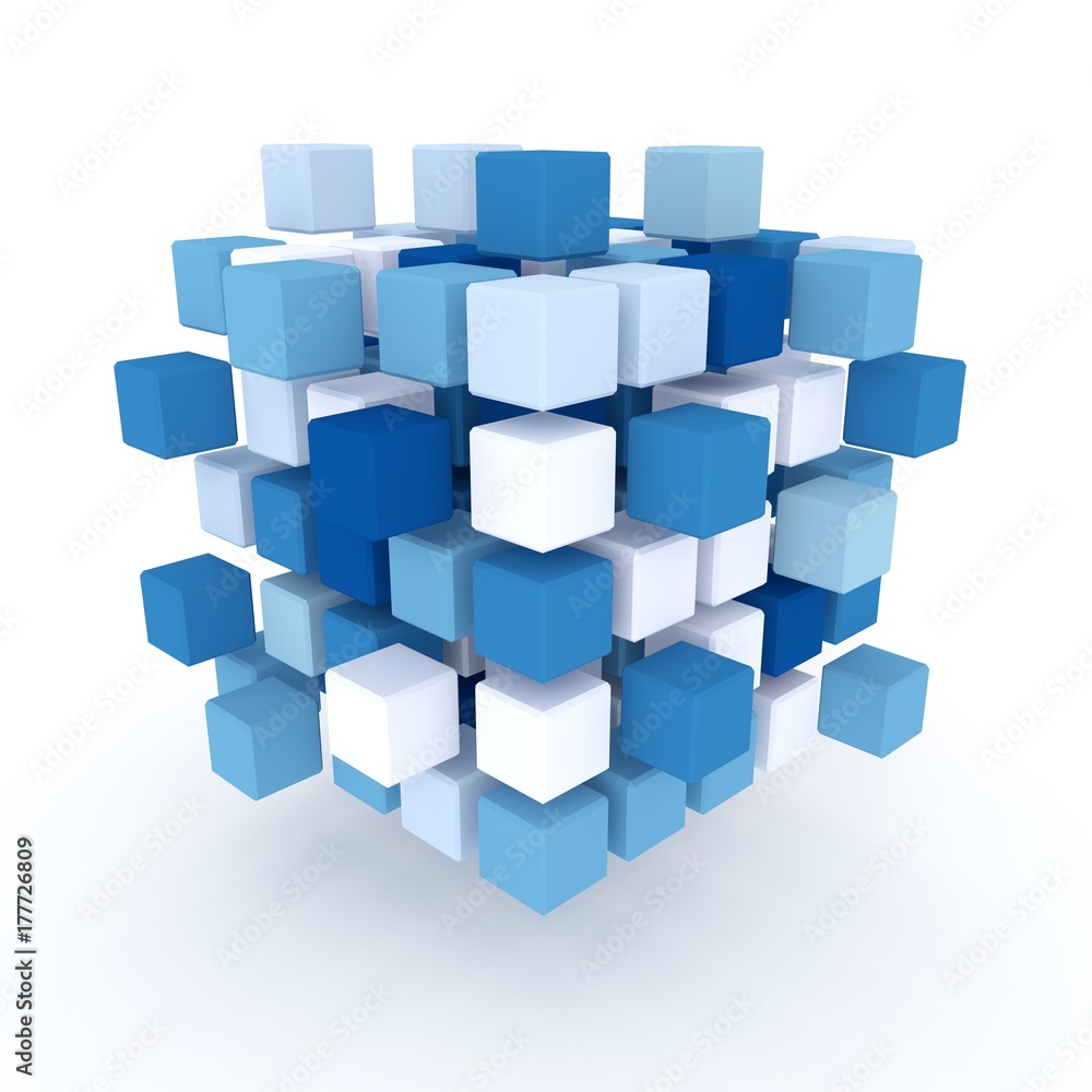 abstract background of cubes. 3d rendering. abstract background of cubes. 3d rendering.