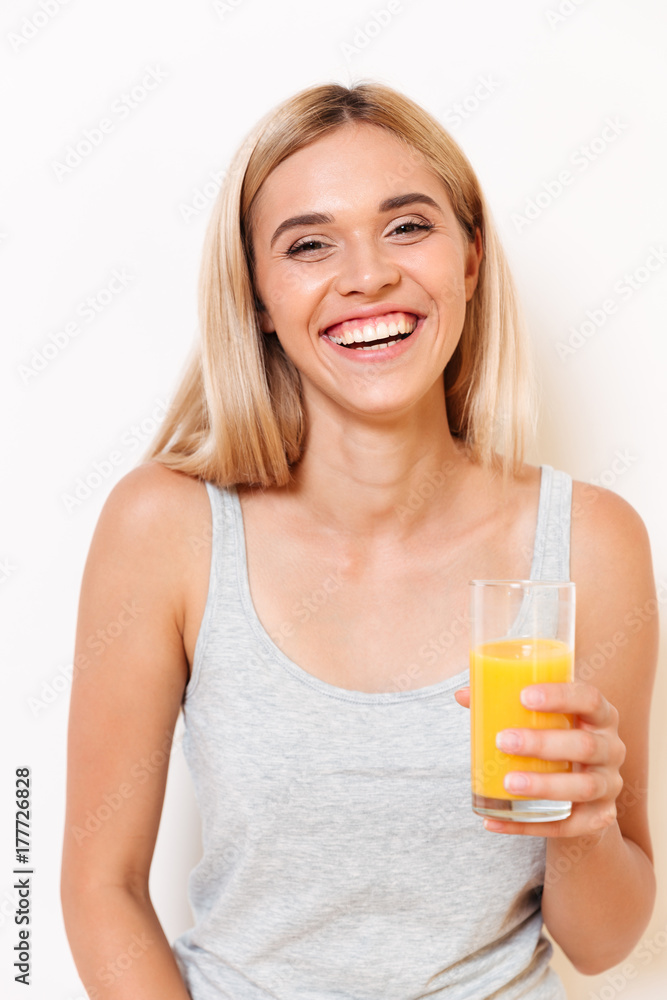 Portrait of a happy attractive girl in underwear Portrait of a happy attractive girl in underwear