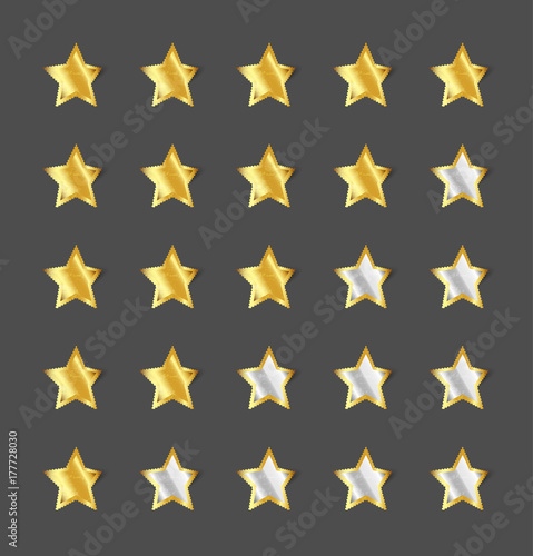 gold star rating template, graphic element
