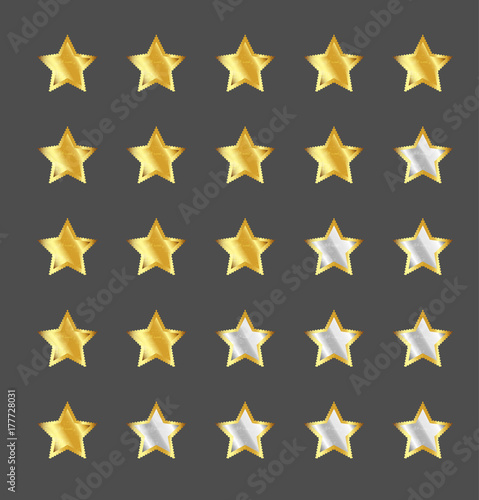 gold star rating template, graphic element