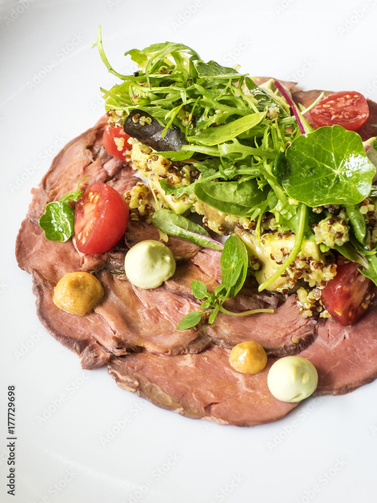 Slightly roasted tender meat of lamb Slightly roasted tender meat of lamb